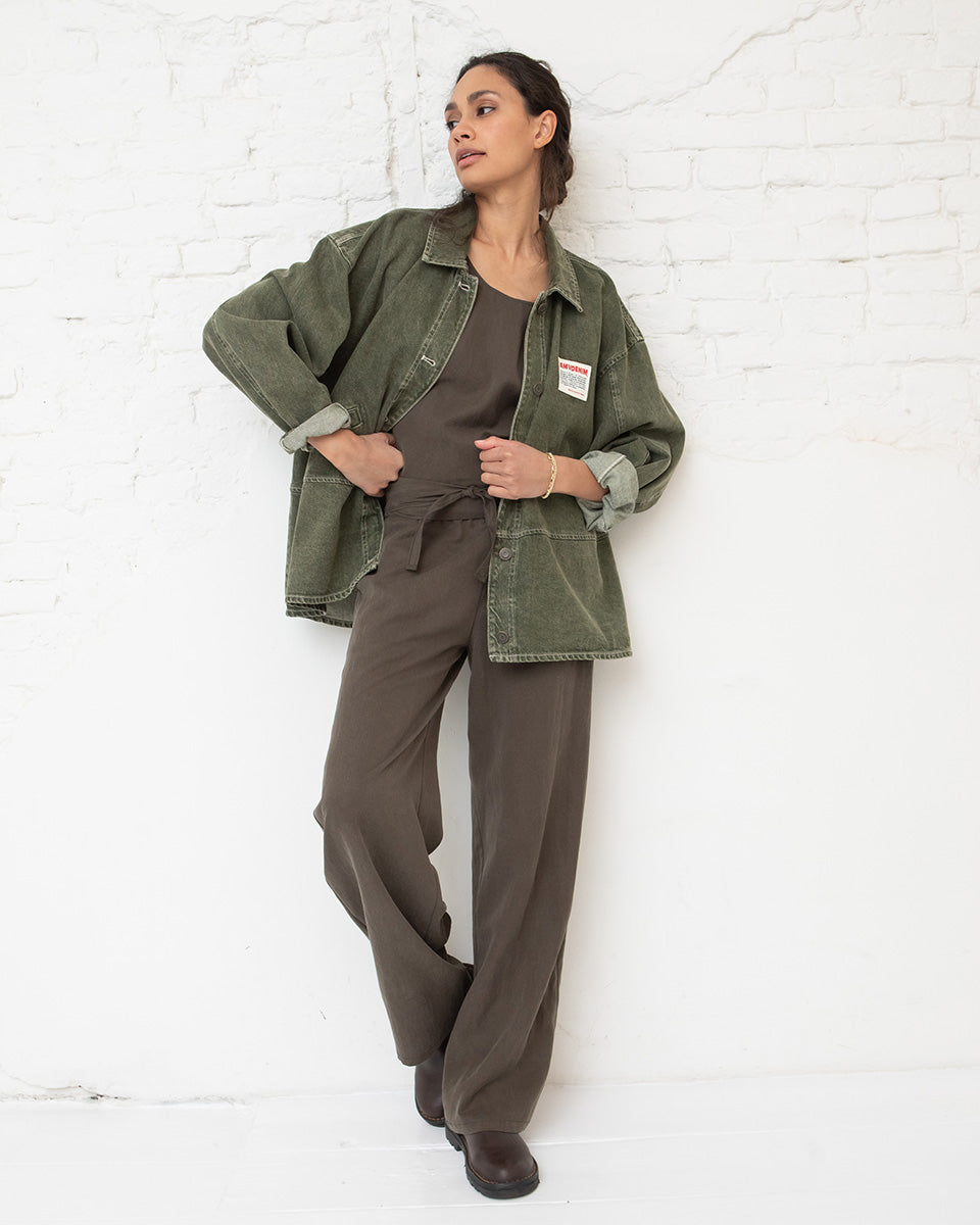 Romaan pleated trousers - Khaki brown