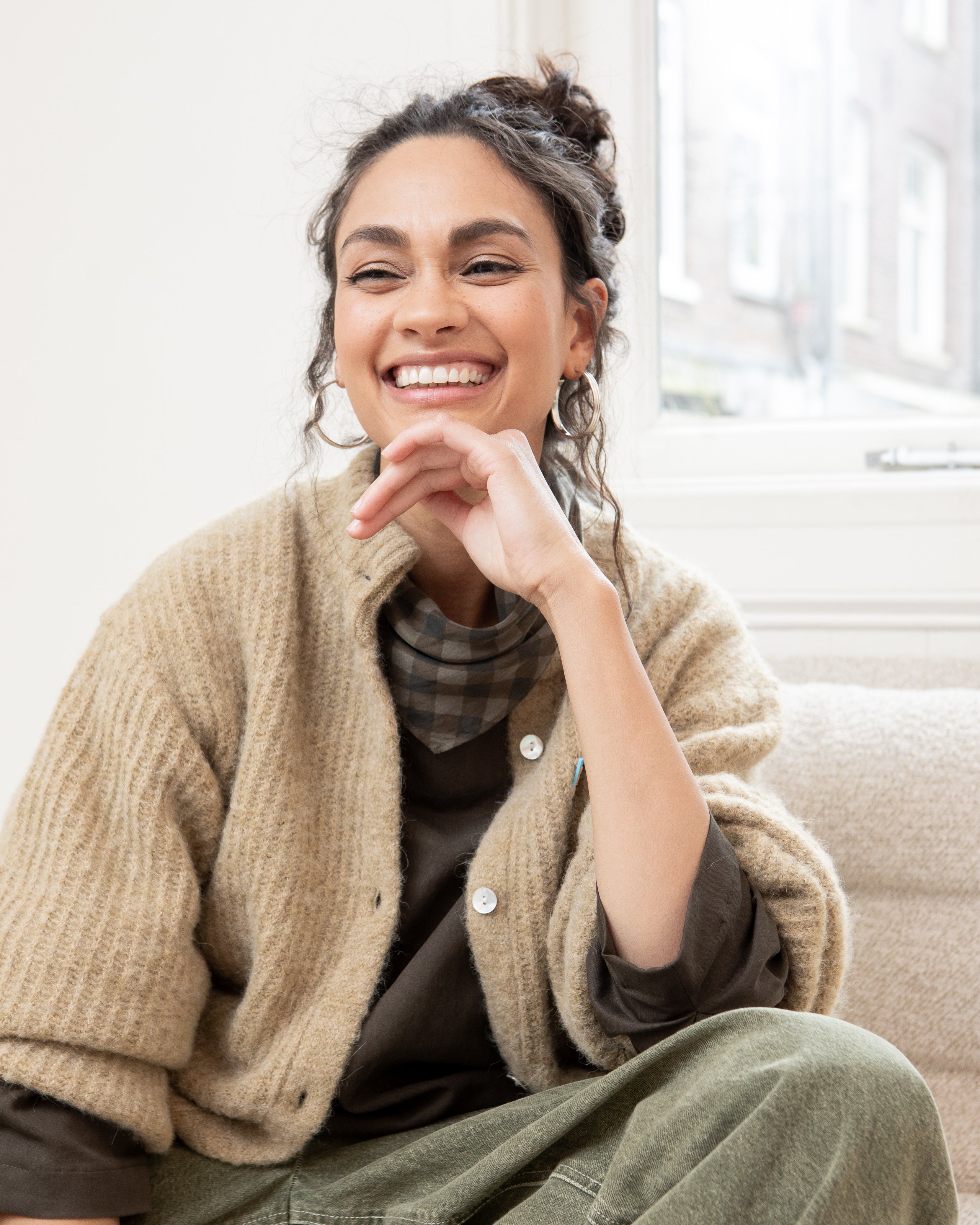 No.9 hoops earrings - Silver