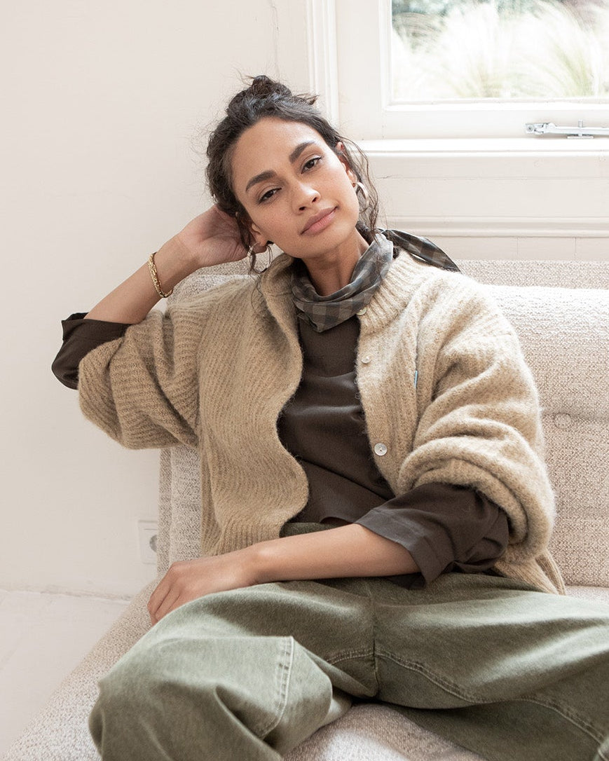 East cardigan - Sable chine