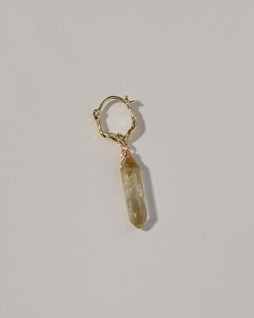 Sunny soldier citrine earring - Gold