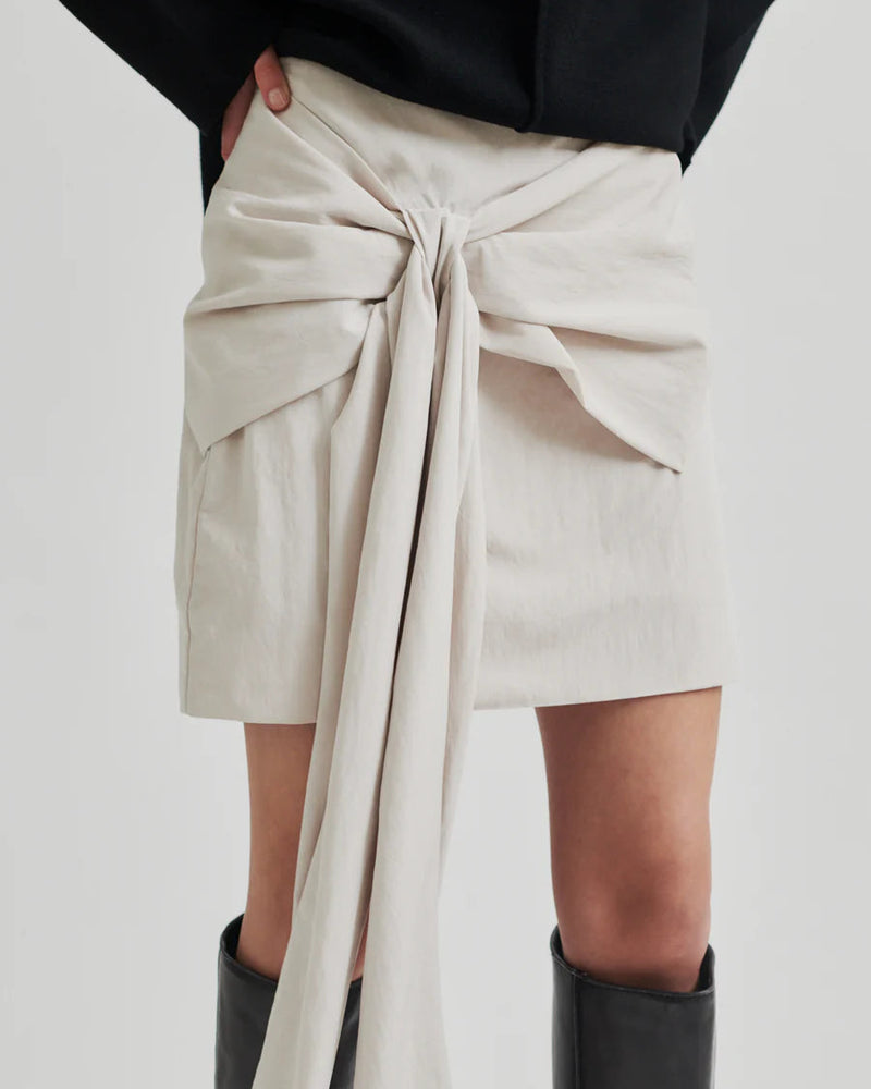 Bow skirt - Pumice stone