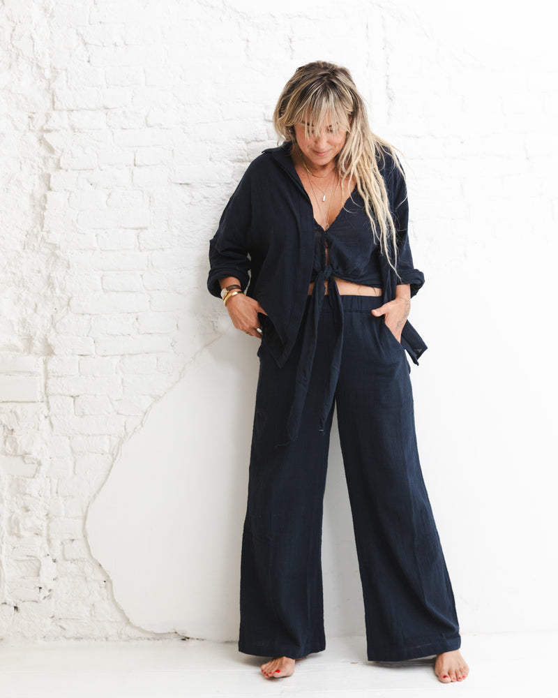 Cotton trousers - Charcoal