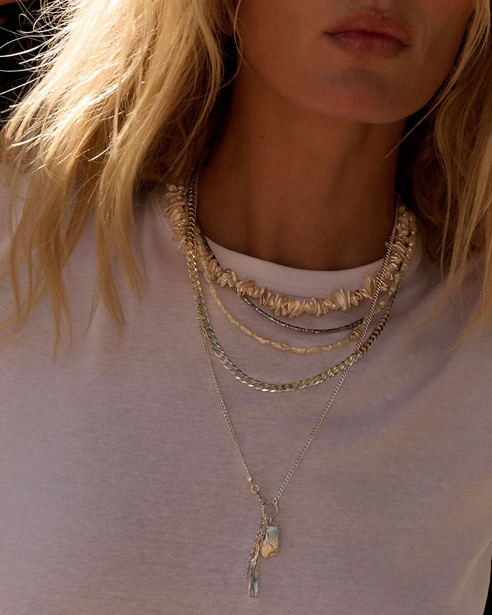 Clear necklace - Gold