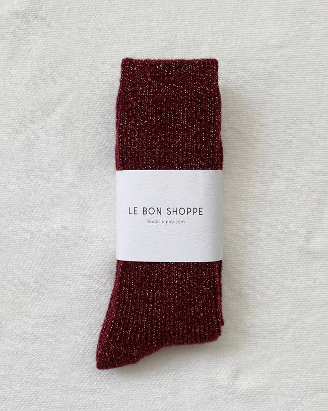 Winter sparkle socks - Wine