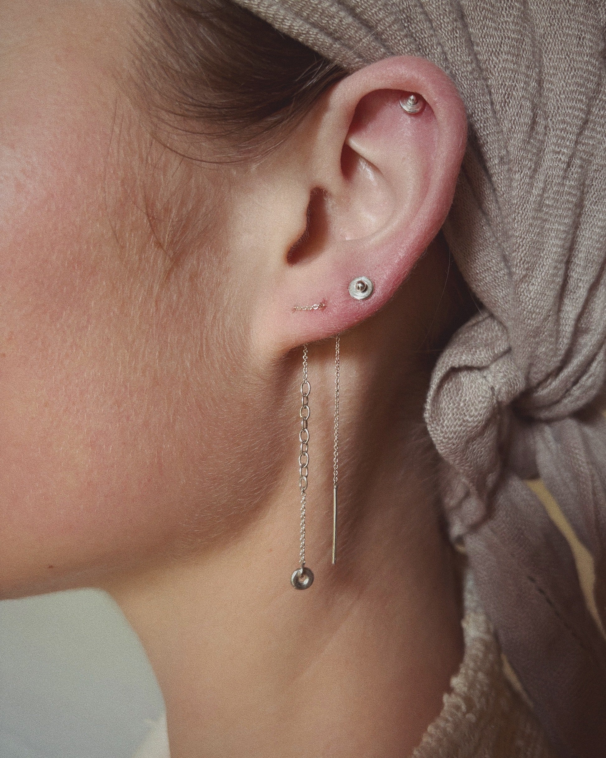 No.12 stud earring - Silver