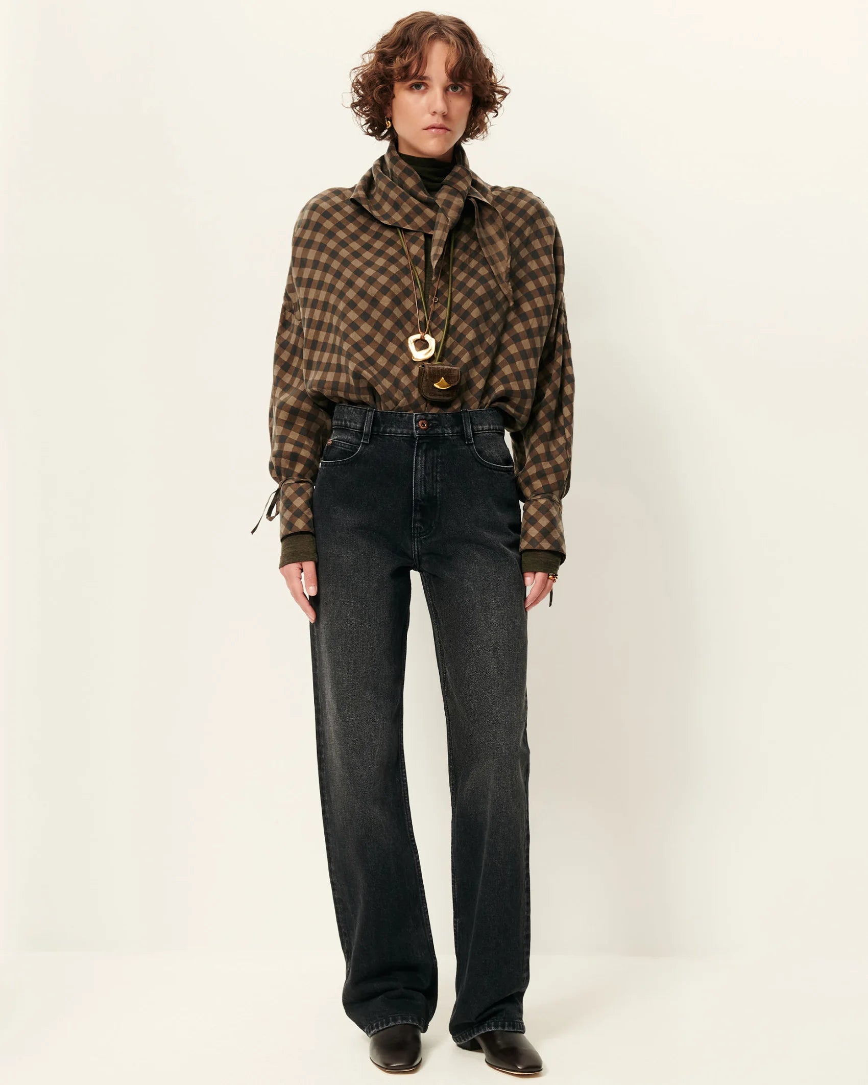 Armanchecks blouse - Moss mood