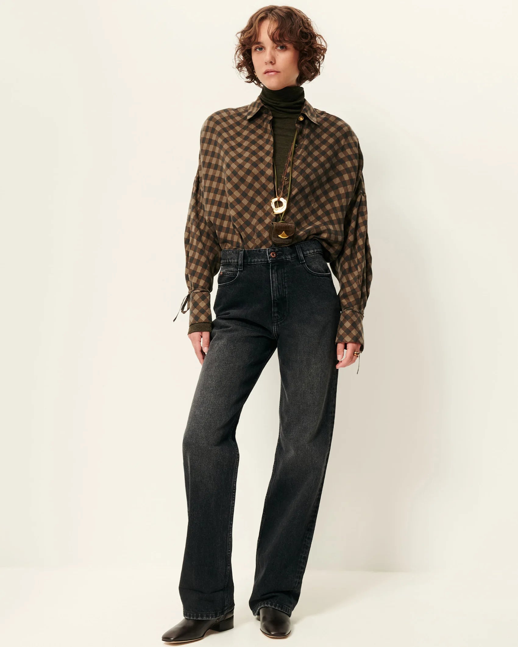 Armanchecks blouse - Moss mood