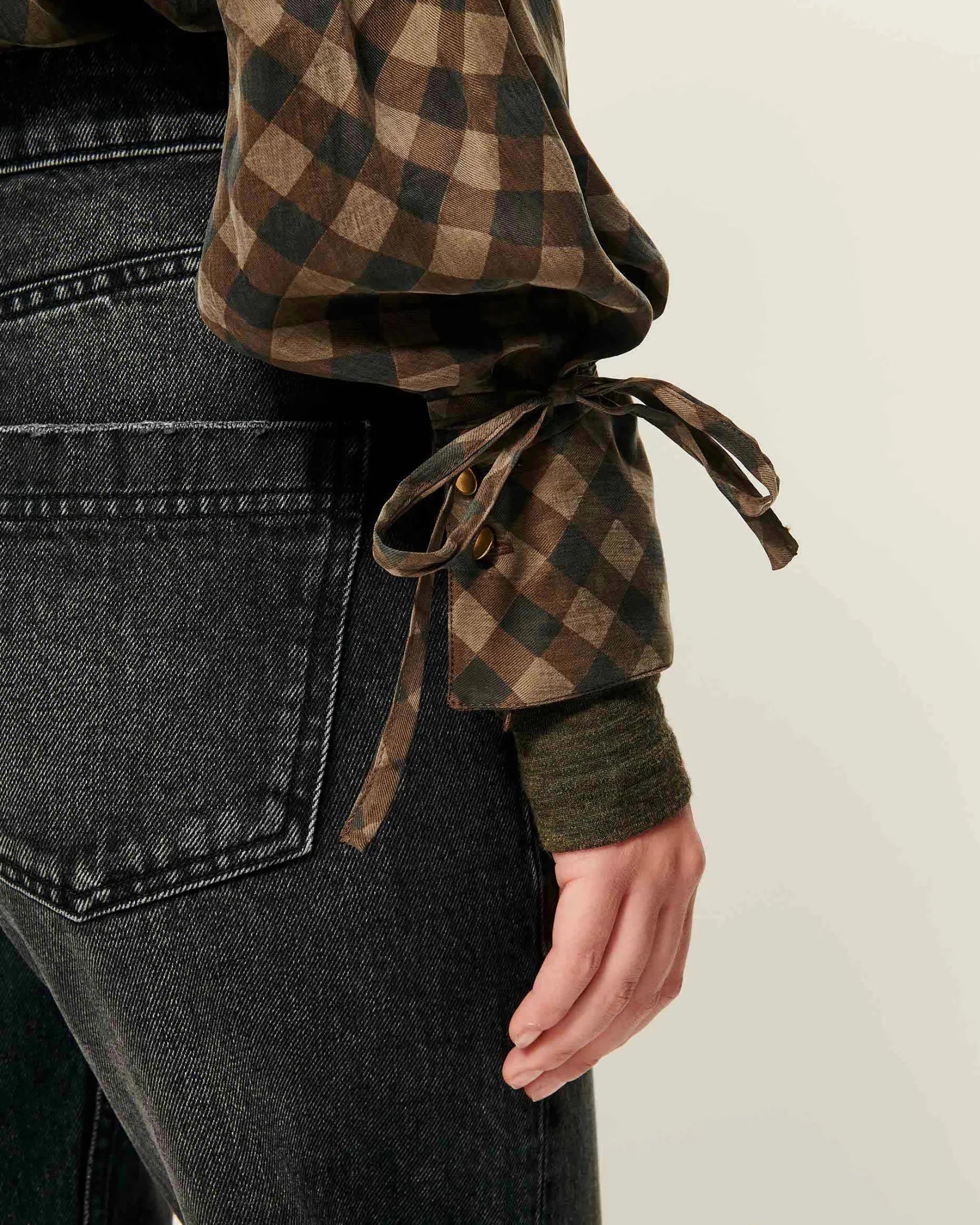 Armanchecks blouse - Moss mood