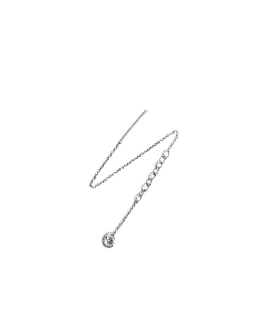 No.12 chain earring - Silver