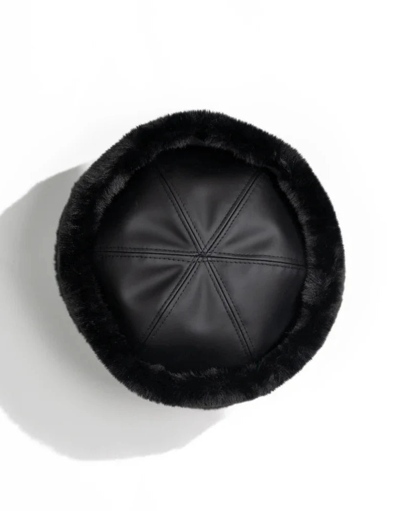 Faux fur hat - Midnight panda