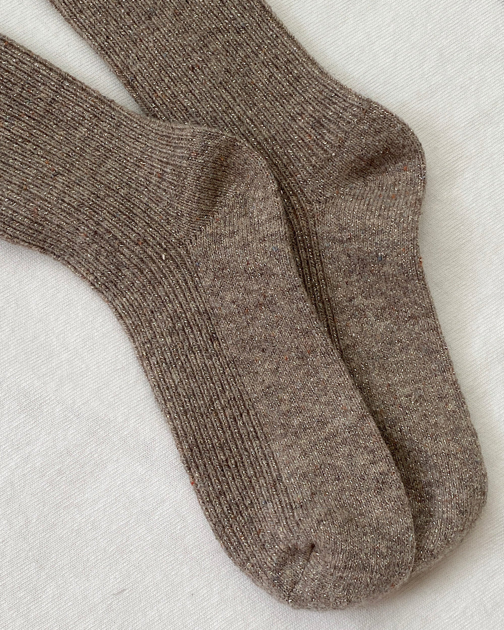 Winter sparkle socks - Nutmeg