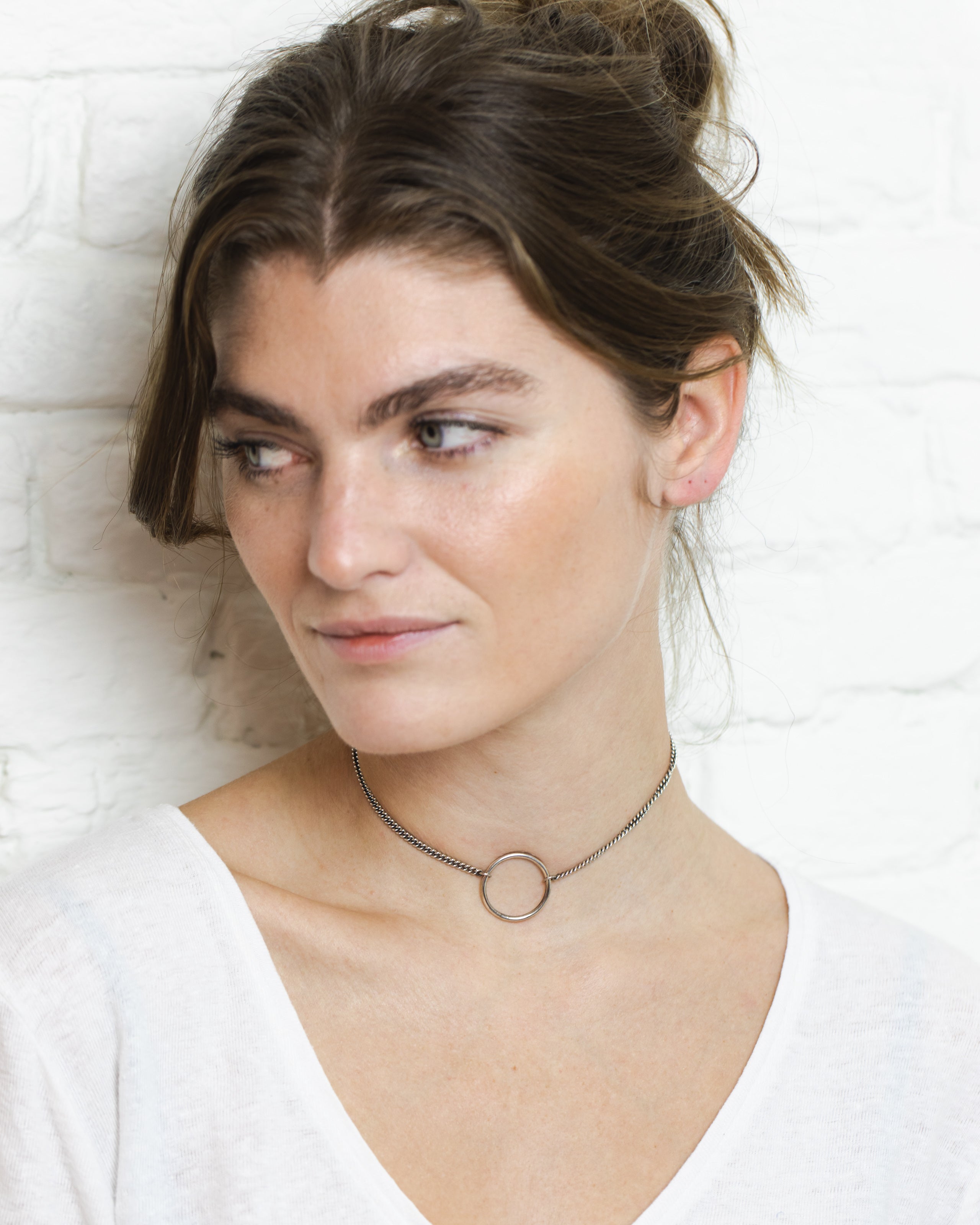 Large loop choker - Silver