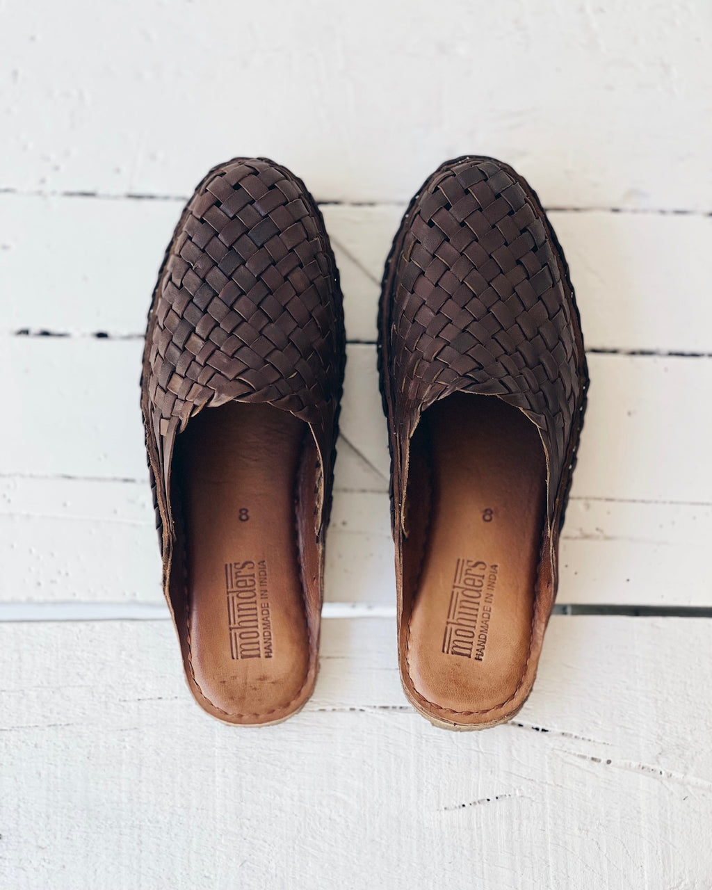 Men's Woven Leather Shoe, Oiled Leather, Mohinders